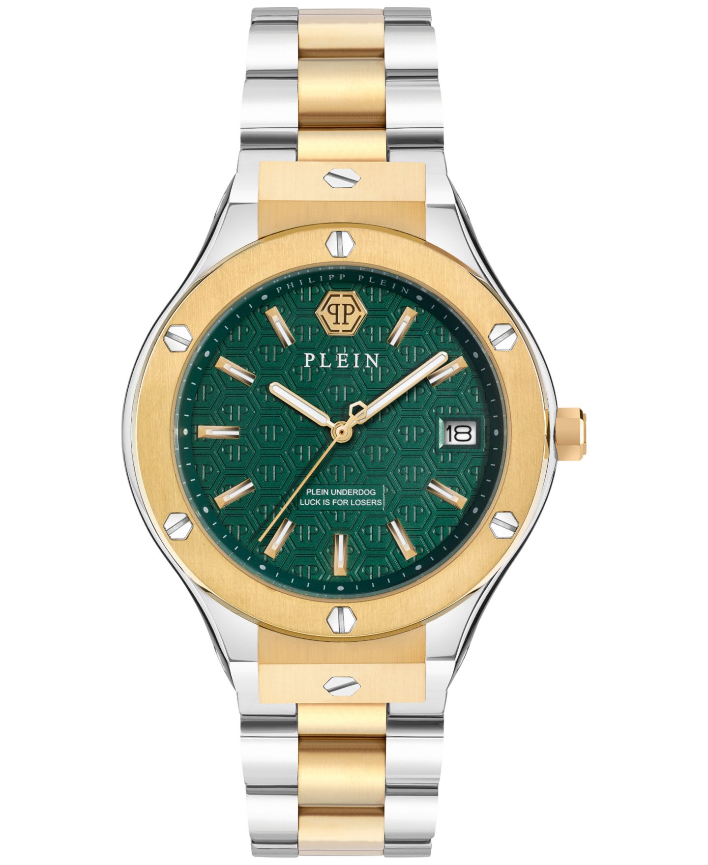 Мужские часы Philipp Plein Underdog Two-Tone Stainless Steel Bracelet Watch 44mm — фото 1