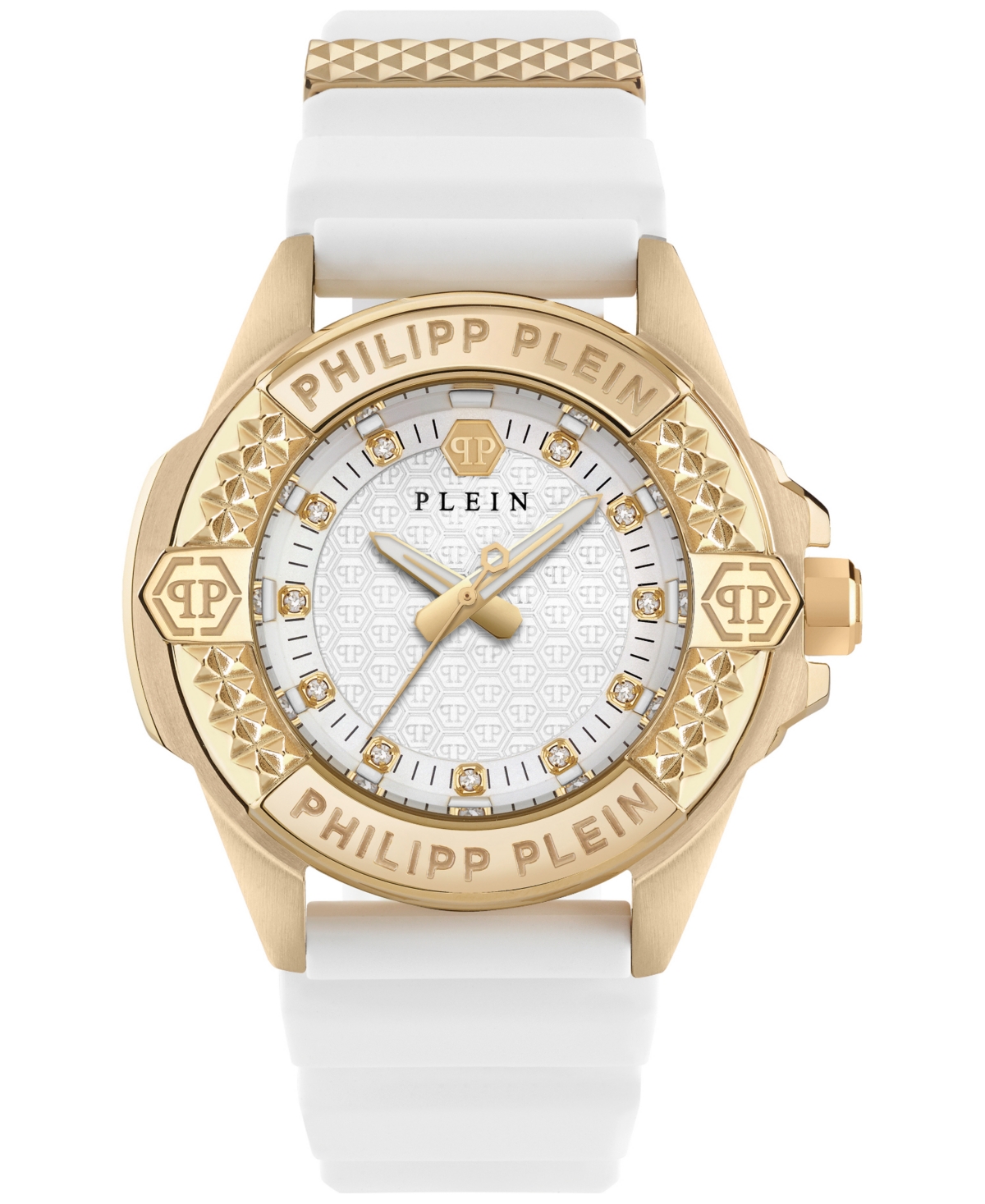 Philipp Plein Plein Majesty Crystal Watch In Ip Yellow Gold