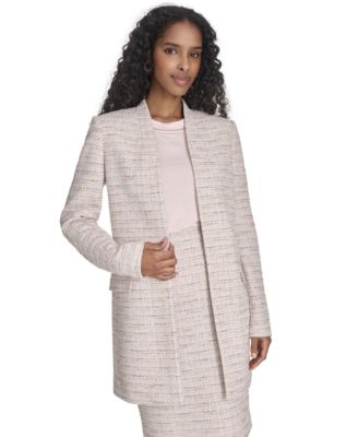 Calvin Klein - Petite Tweed Open-Front Topper Jacket