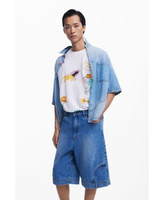 Men's Upcycling denim Bermuda shorts