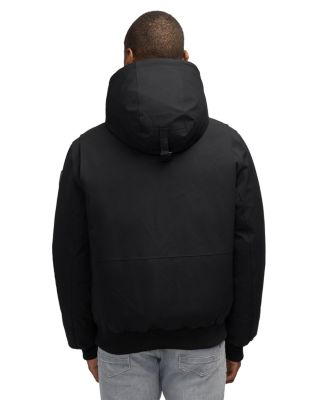 Men's Men s Pine Bomber with Fixed Hood and Detachable Faux Fur Trim