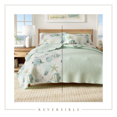 Linery & Co Coastal Microfiber Quilt Set With Shams