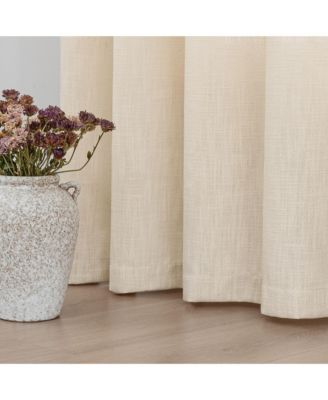 Linen Blend Privacy and Light Filtering Texture Grommet Pair(2 Panels)