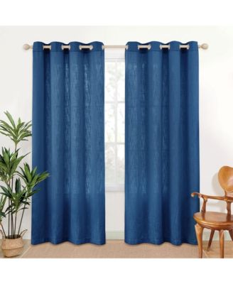 Linen Blend Privacy and Light Filtering Texture Grommet Pair(2 Panels)