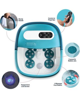 Foot Spa With Heat And Massage Electric Rotary Massage Includes A Remote Control A Pumice Stone Collapsible Foot Spa With Heat And Massage Bubbles and Vibration 24 Motorized Shiatsu Massage Balls