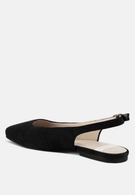 Rag and Co Womens Sozani Real Soft Leather Slingback Flats