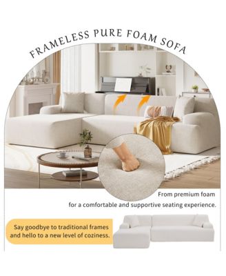 Modern Large L-Shape Modular Sectional Sofa for Living Room, Bedroom, Salon, 2 Piece Free Combination, Simplified Style