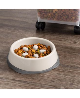 USA 30Lbs Airtight Dog Food Storage Container with 2-Cup Scoop and Slow Feeder Bowl Combo, Black