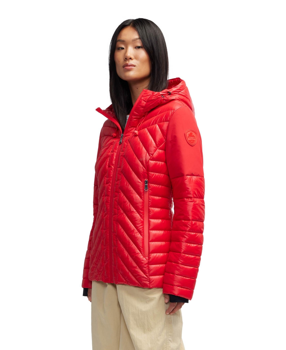PAJAR WOMEN'S ESMAY LIGHTWEIGHT MIXED MEDIA QUILTED PACKABLE PUFFER 