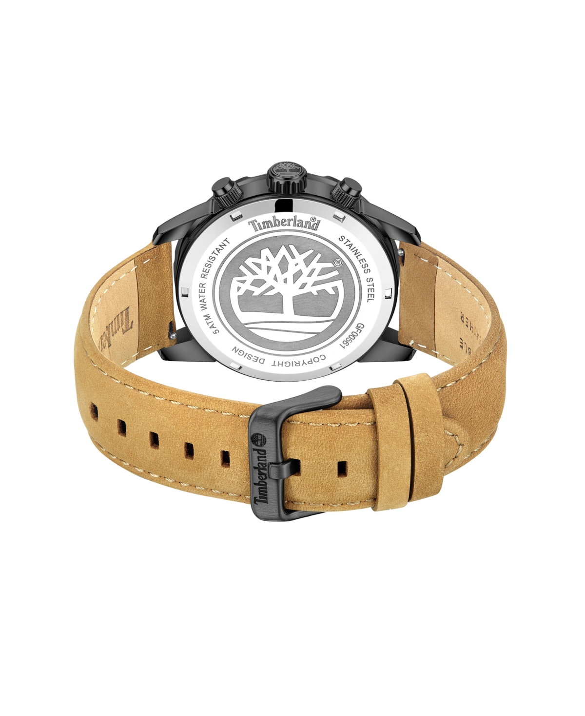 Timberland Men's Dress Sport Tan Genuine Leather Watch, 46mm In Tan