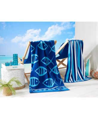 100% Cotton Jacquard 2 Pack Summer Beach Towels