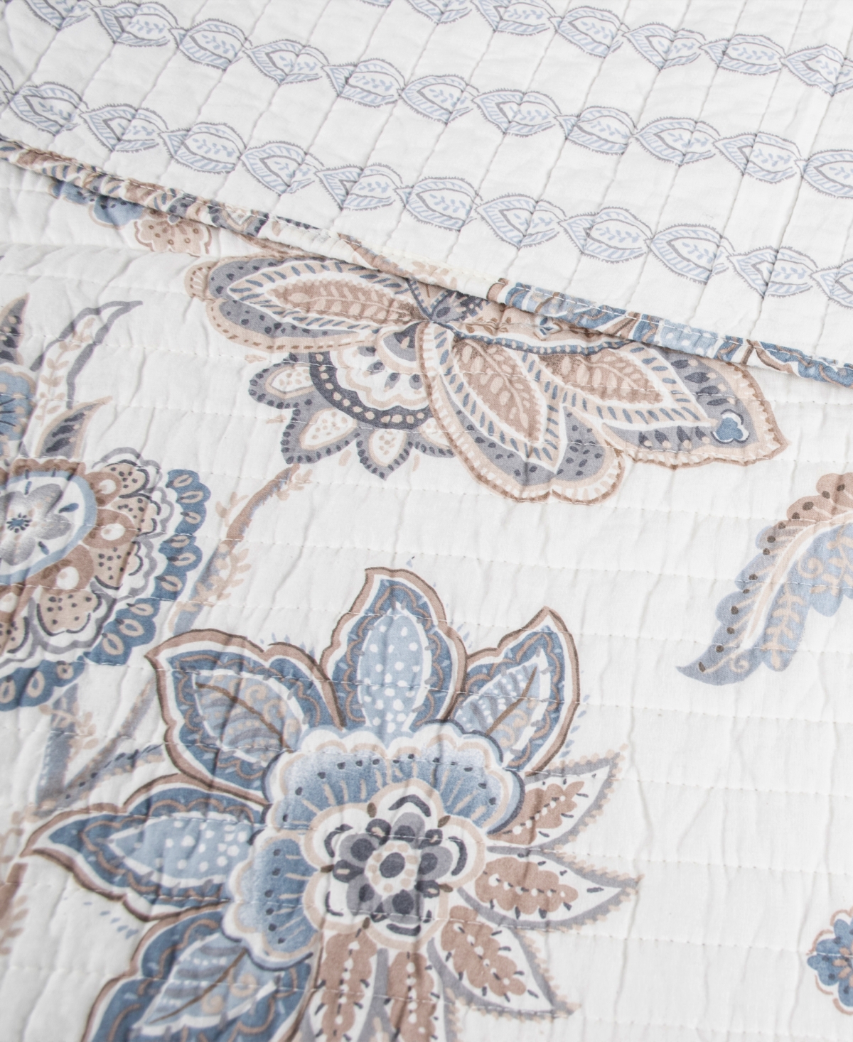 Levtex Selesta Reversible Quilted Throw, 50" X 60" In Blue