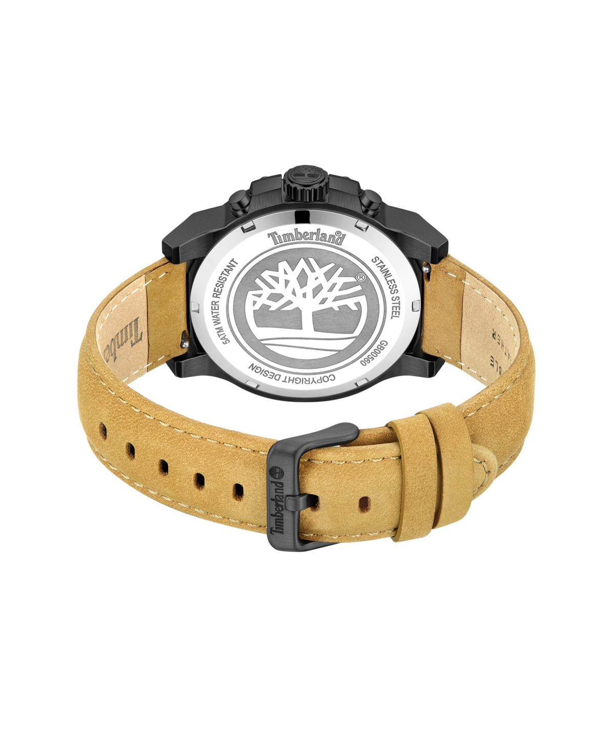 Timberland Men's Dress Sport Tan Genuine Leather Watch, 46mm In Tan