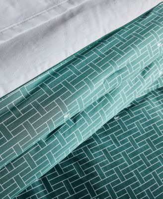 Heritage Geo Cotton 3-Pc. Comforter Set, Full/Queen