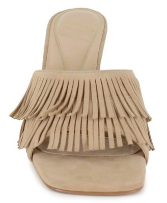 Women's Darby Fringe Slip On Dress Sandals