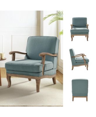 Rinaldo Wooden Upholstered Armchair with Wooden Legs