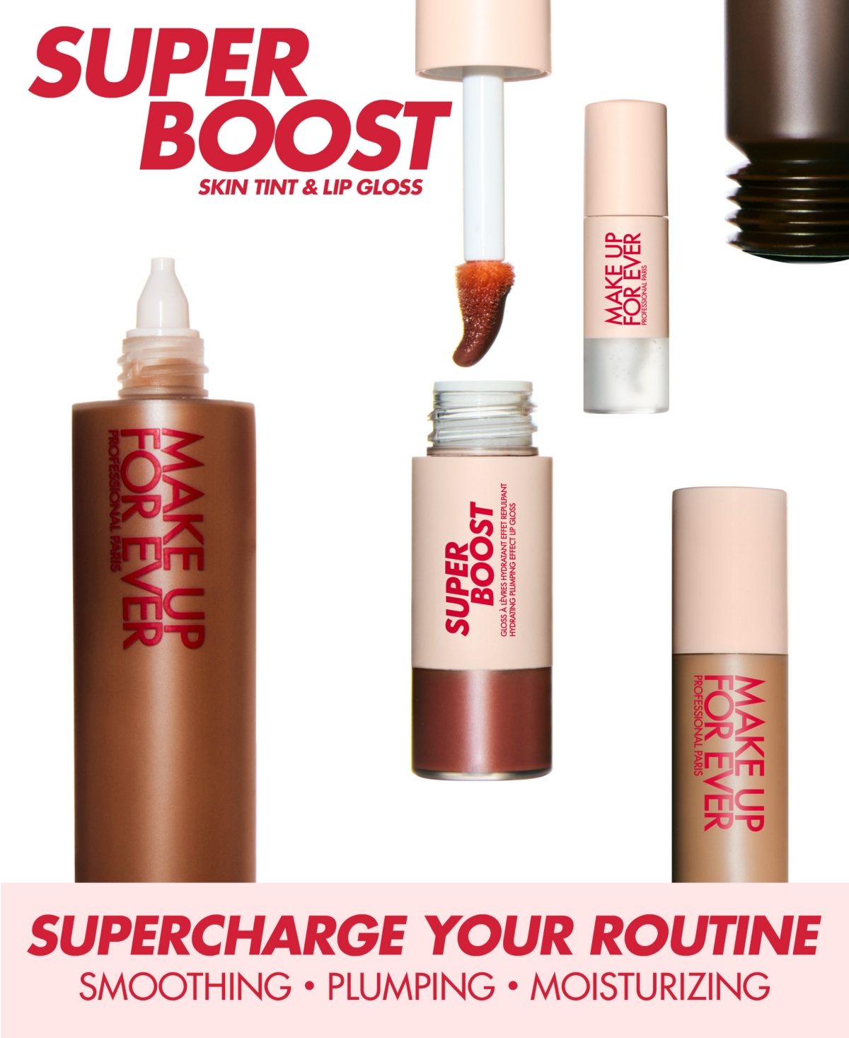 Make Up For Ever Super Boost Moisturizing Plumping Effect Lip Gloss, 0.3 Oz. In 01 - Crystal - Clear