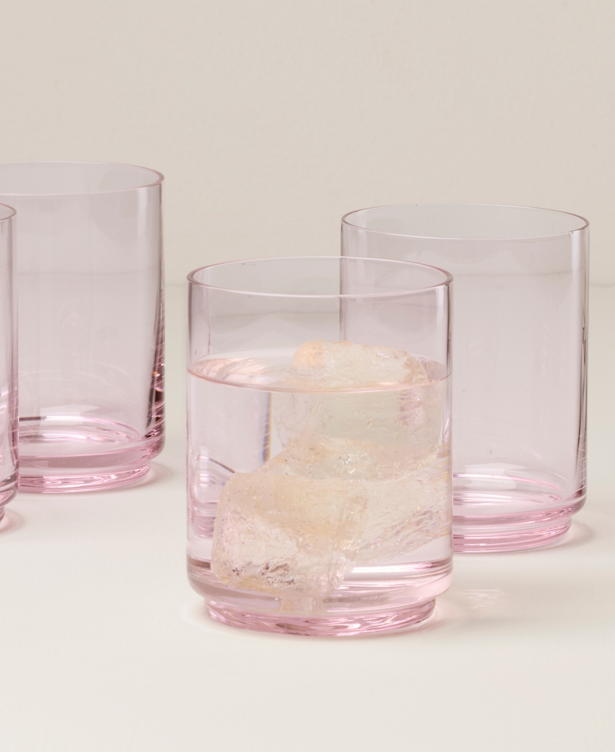 Lenox Tuscany Classics Stackable Short Glasses, Set Of 4 In Pink
