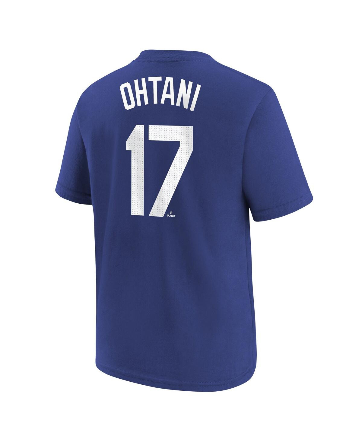 Nike Big Boys And Girls Shohei Ohtani Royal Los Angeles Dodgers Name Number T-shirt In Royal