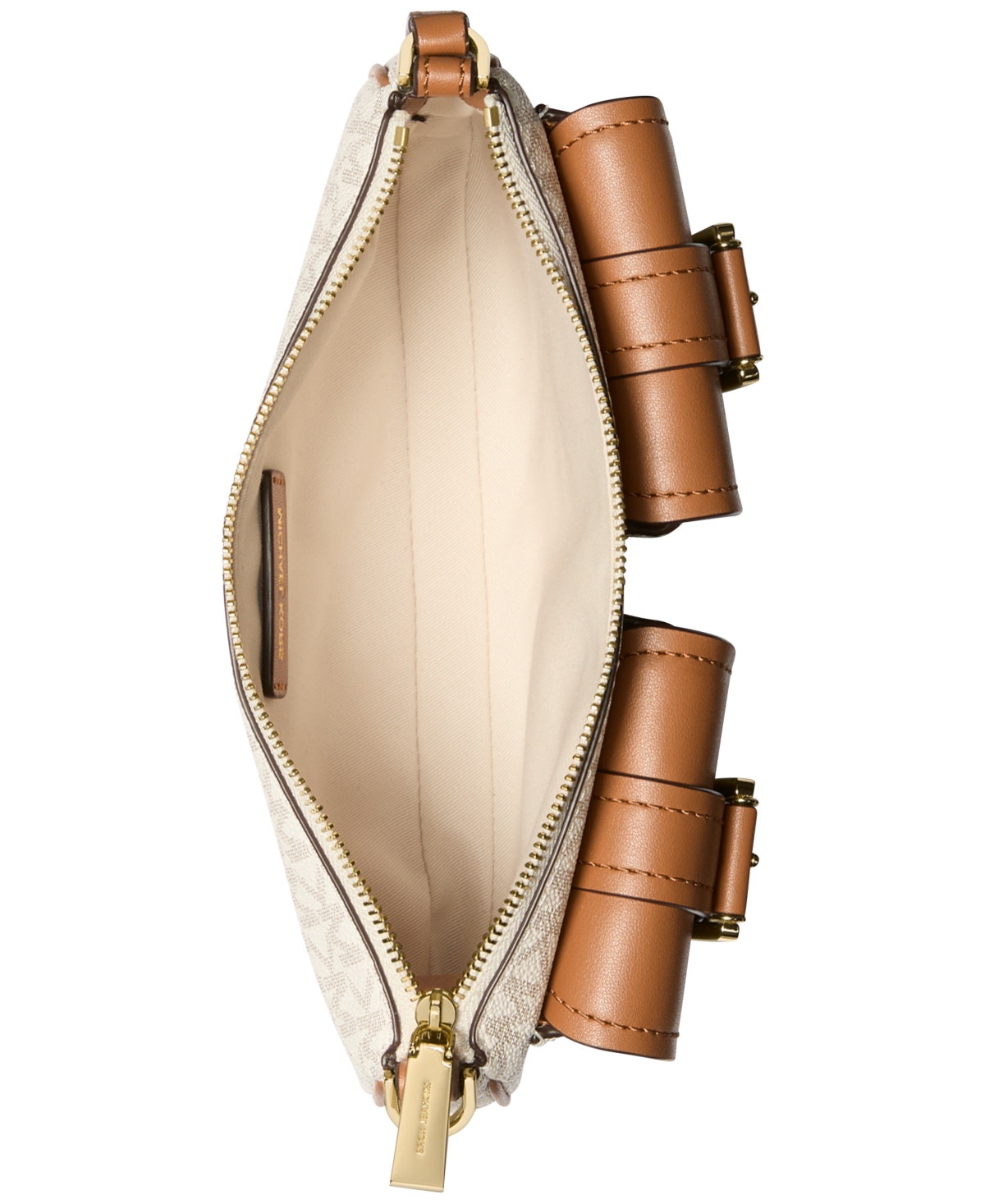 Michael Kors Michael  Zoe Small Convertible Shoulder Bag In Vanilla,acorn