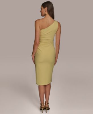 Women's Asymmetric-Neck Sheath Dress