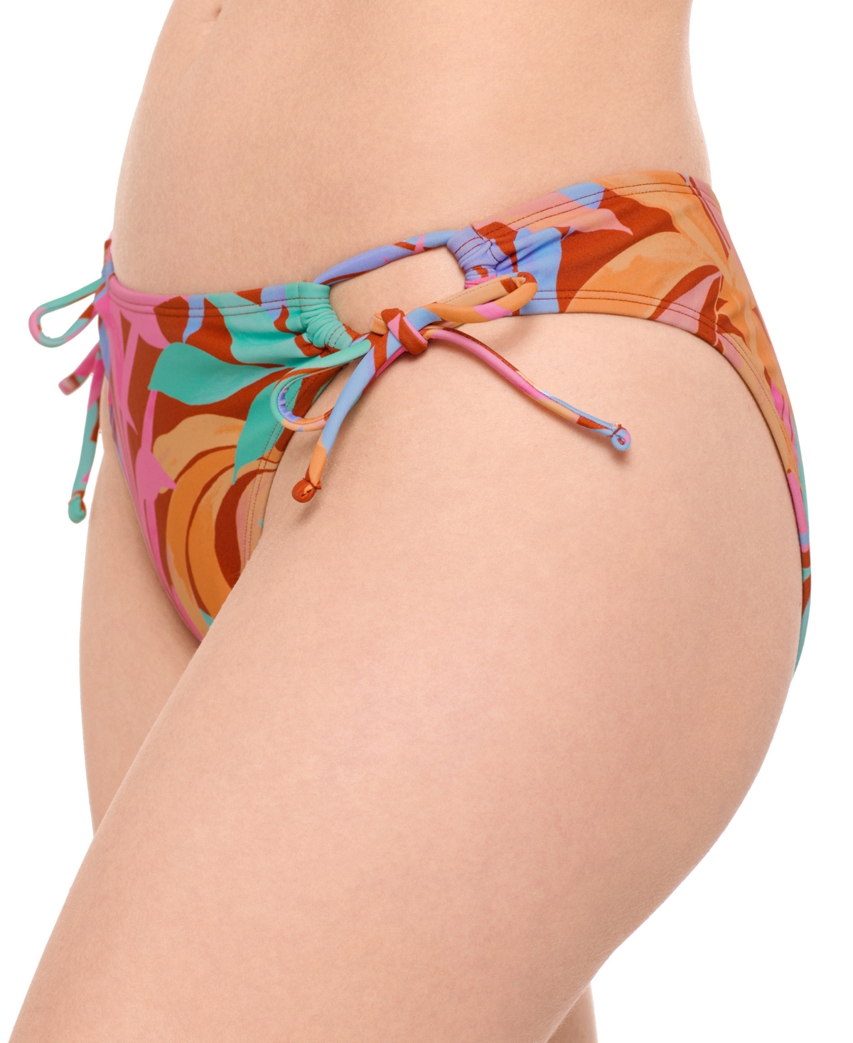 Salt + Cove Juniors' Printed Side-tie Bikini Bottoms, Exclusively At Macy's In Multi