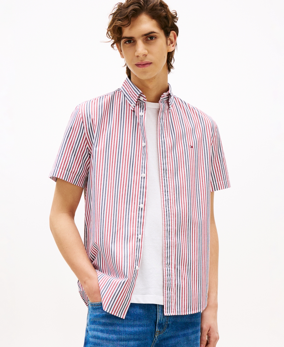 Tommy Hilfiger Men's Americana Stripe Shirt In Multi