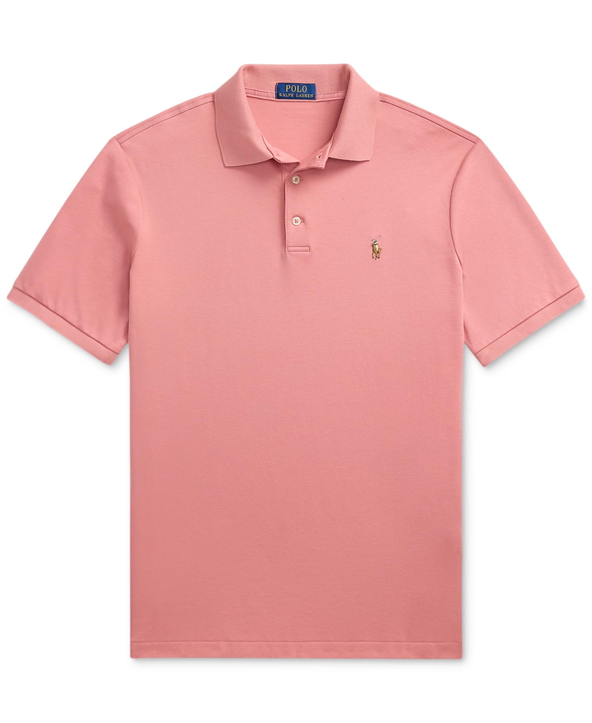 Polo Ralph Lauren Player Logo Slim Fit Pique Polo In Washed Red In Pink