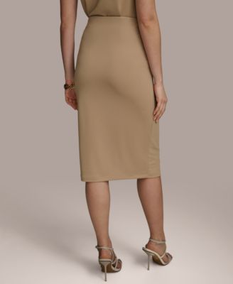 Women's Brushstroke-Print Pencil Skirt