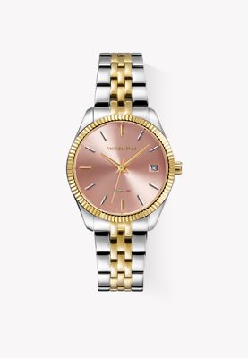 Women's Watch 32mm Dial Calendar Stainless Steel Strap Victoria Hyde - Pink
