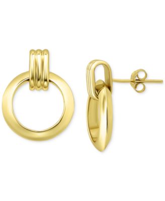 Doorknocker Drop Earrings (3/4") in 18k Gold-Plated Sterling Silver (also in Sterling Silver), Exclusively at Macy's