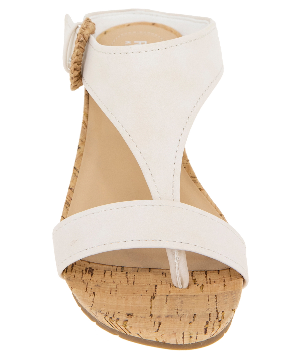 Kenneth Cole Reaction Women's Great Buckle Wedge Sandals In Cream