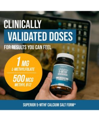 L-Methylfolate (1 mg) Plus Methyl B12 Capsules Supplement