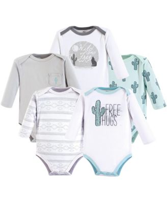 Yoga Sprout Baby Girls Multipack Five Long-Sleeve Bodysuits - Free hugs 26$