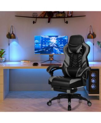 Adjustable Gaming Chair with Footrest for Home Office
