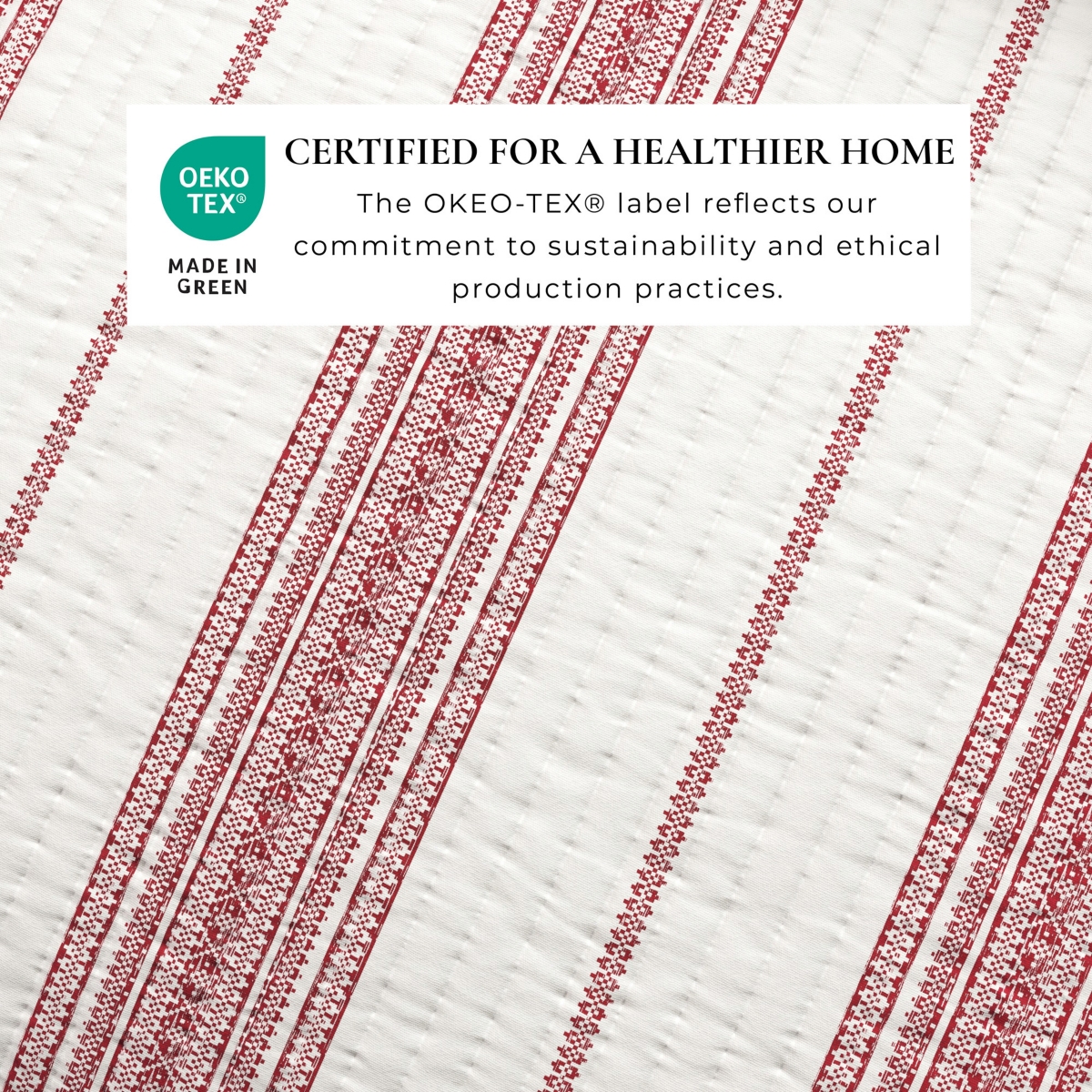 Linery & Co. Farmhouse Stripe Microfiber Quilt Set With Shams