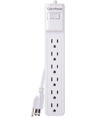 6 Outlet Surge Protector - White