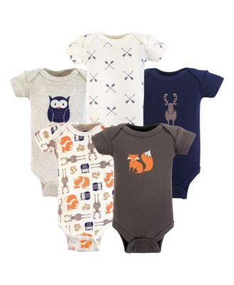 Baby Boys Hudson Essential Cotton Bodysuits 5-Piece Set