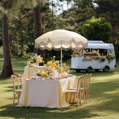 6Ft Fringe Patio Umbrella with Push Button Tilt Carry Bag UV30+ Outdoor Beach Yard Pool Party Deck Purple Stripe