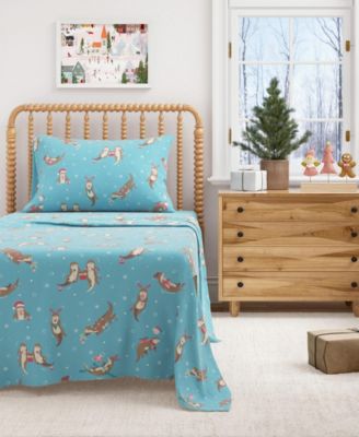 Ultra-Soft Turkish Cotton Flannel Winter Floral Print Sheet