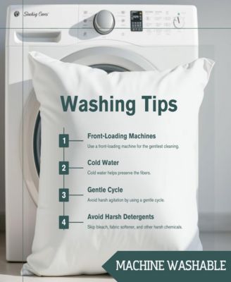 Square Pillow Insert - 22"x22" | Pack of 2 | Feather and Down Filling | Machine Washable | Made in USA