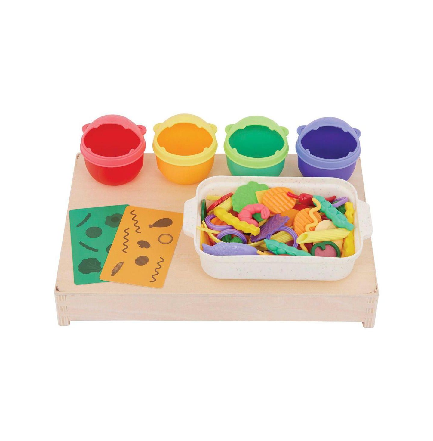 Детские игрушки Battat Stir & Sort Food Court Fine Motor 102-Piece Play Food Set, Ages 3+, цвет: Разноцветный — фото 4
