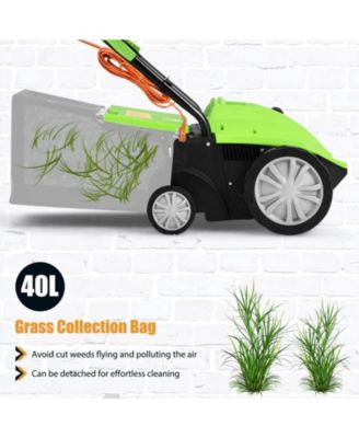 Collection Bag and Removable Blades 13 Inch 12 Amp Electric Scarifier