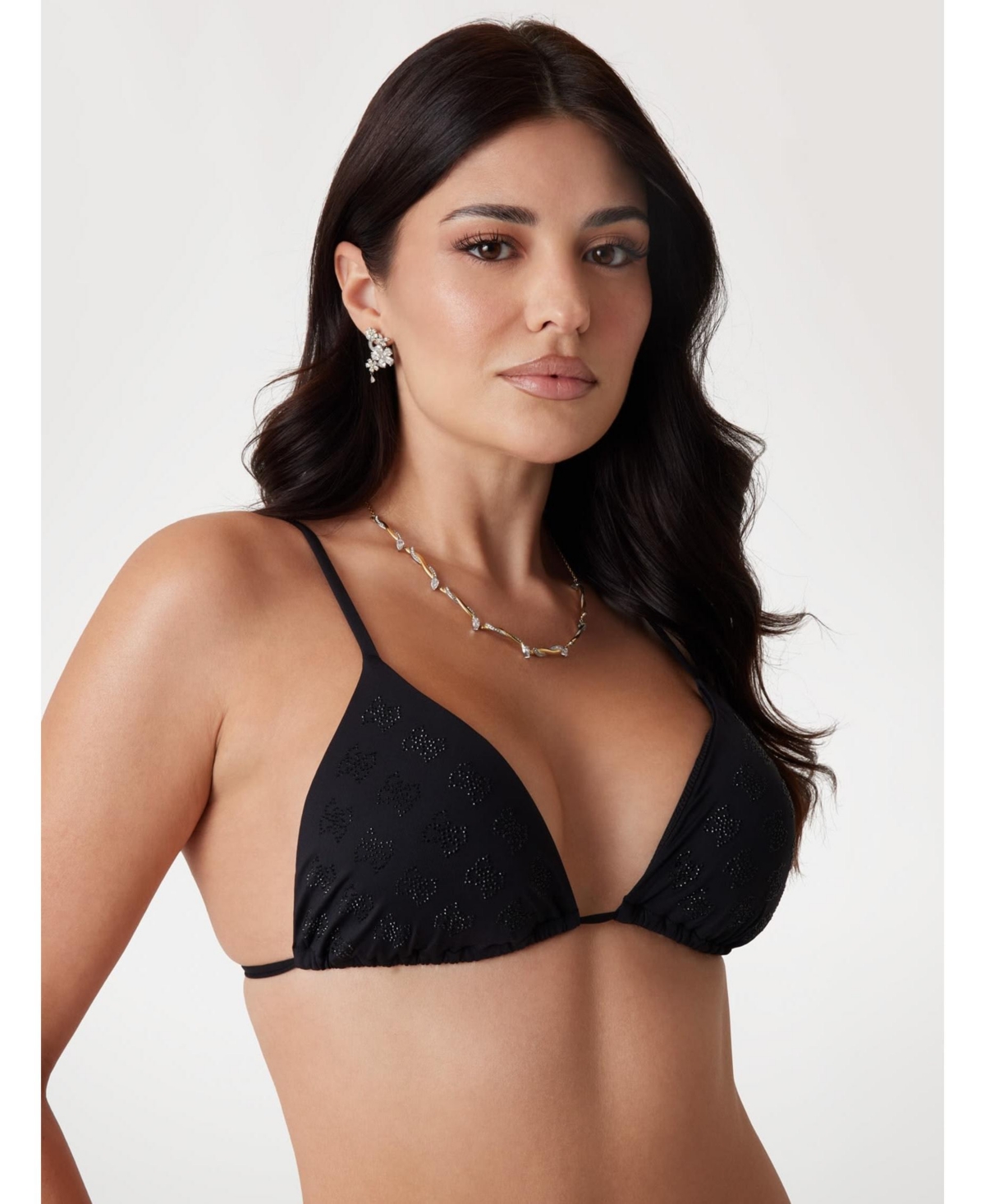 Women's Quattro G Padded Triangle Bikini Top - Black