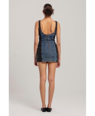 Women's Two-Tone Denim Dress