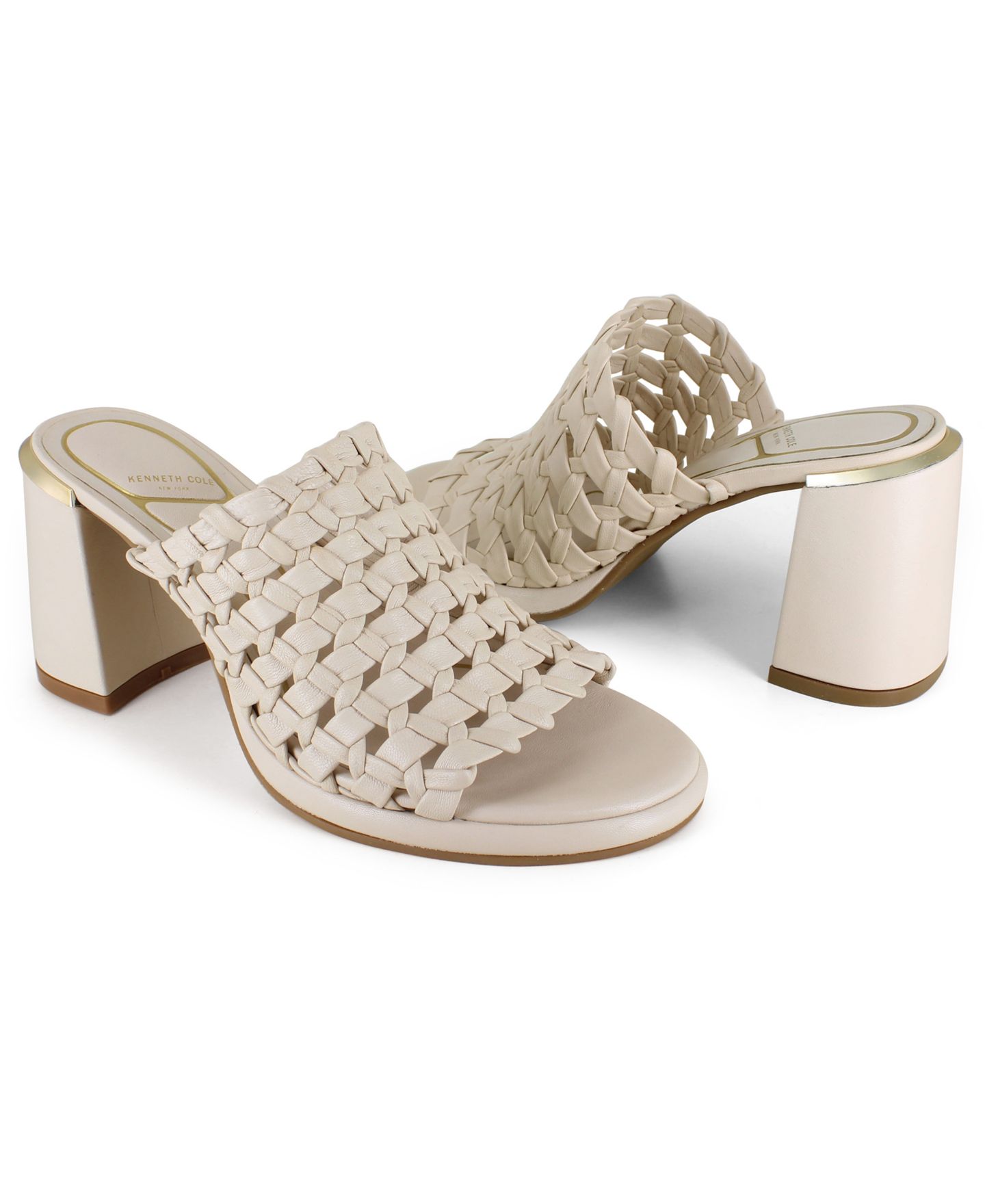 Женские сандалии Kenneth Cole New York Solara Round Toe, цвет: Кремовый кожаный — фото 7