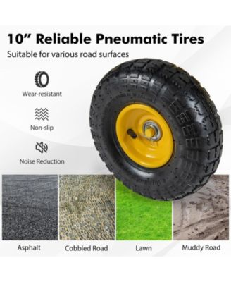 Utility Garden Wagon with 4 Removable Side Panels and 900 Load Capacity