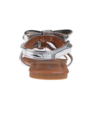 Little Girls Comfortable and Stylish Flat with Oversized Bows Sandals