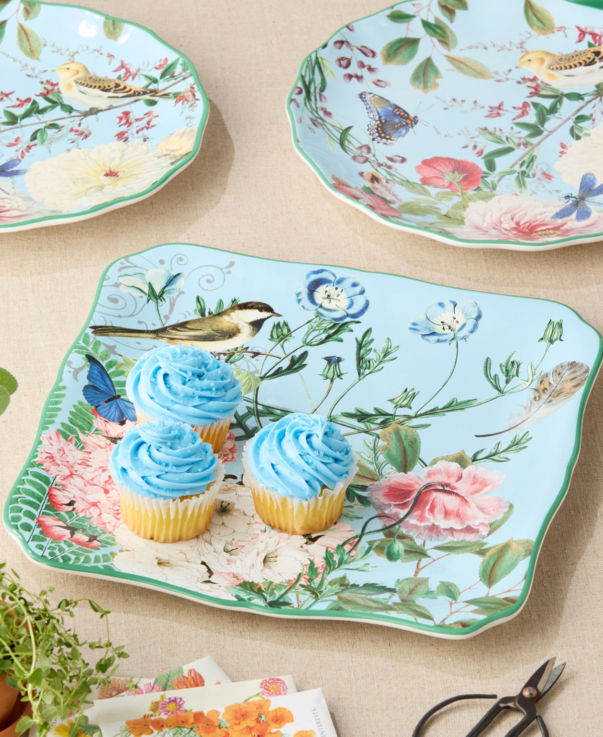 Certified International Flora Square Platter In Miscellaneous