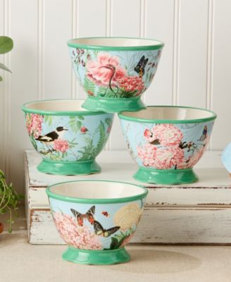 Flora Ice Cream Bowls, Set of 4, Service for 4